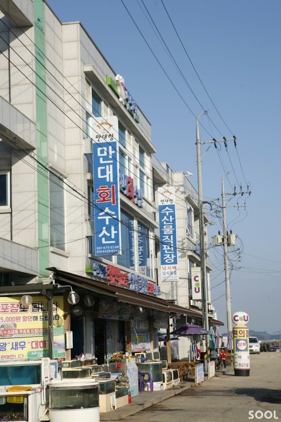 만대항 횟집거리