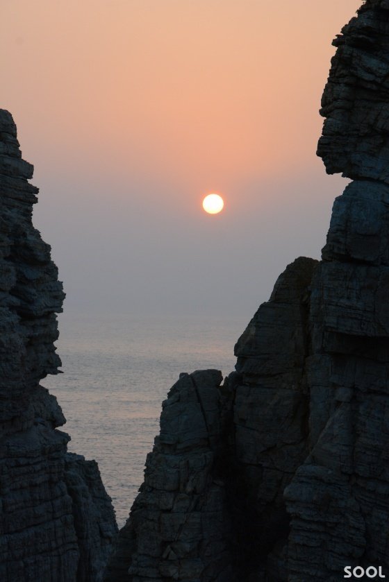 두무진에서 바라본 노을