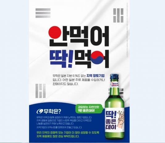 무학, 딱 좋은데이 애국마케팅 동참