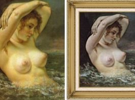 유방을 닮은 튤립과 플루트의 잔