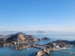 장자도에서 술을 마시다